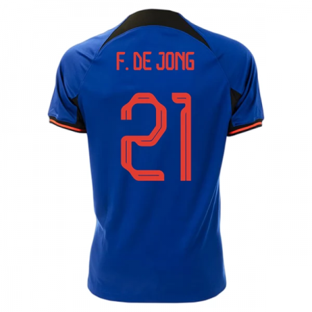 Fußballtrikots Niederlande F. De Jong 21 FIFA WM 2022 Kurzarm Auswärts-trikot kaufen